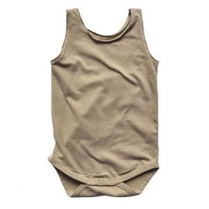 The Simple Folk 9/12M The Sleeveless Onesie - Sand